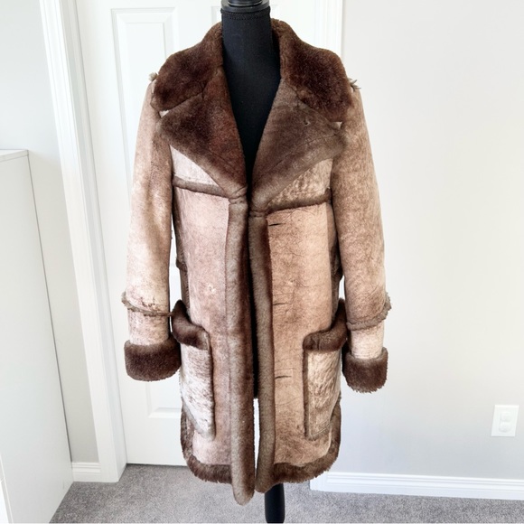 Rice Sportswear Jackets & Blazers - Vintage Rice Sportswear Genuine Shearling Sheepskin Leather Coat